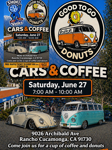 Good to Go Donuts Cars and Coffee flyer June 2026